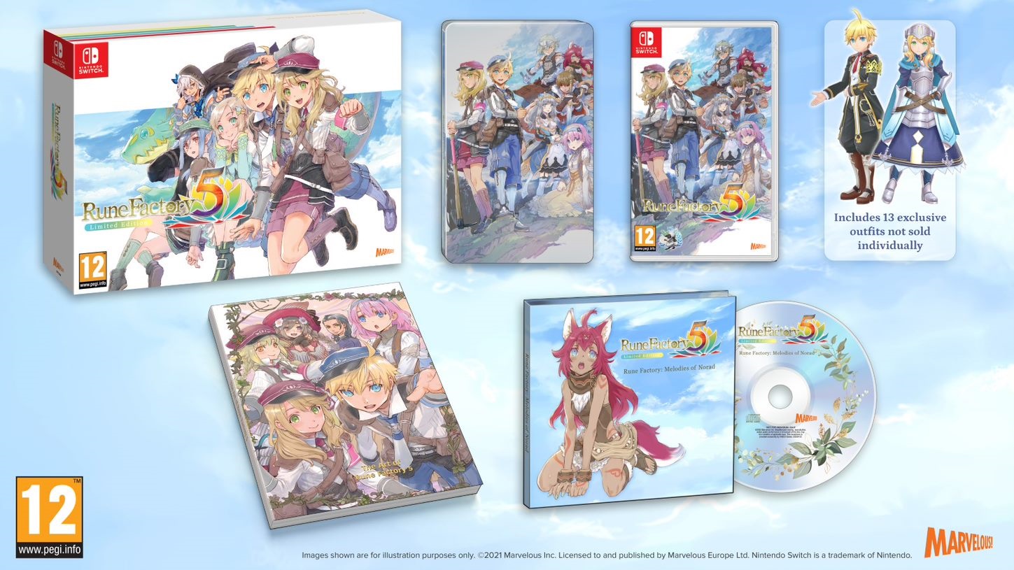 Rune Factory 5 Limited Edition Nintendo Switch NEW