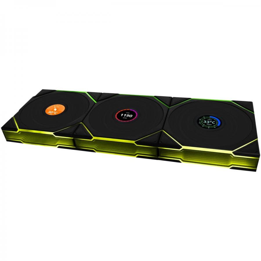 Lian Li UNI FAN TL-LCD Wireless 120 Black (3pcs & controller) Case Fan