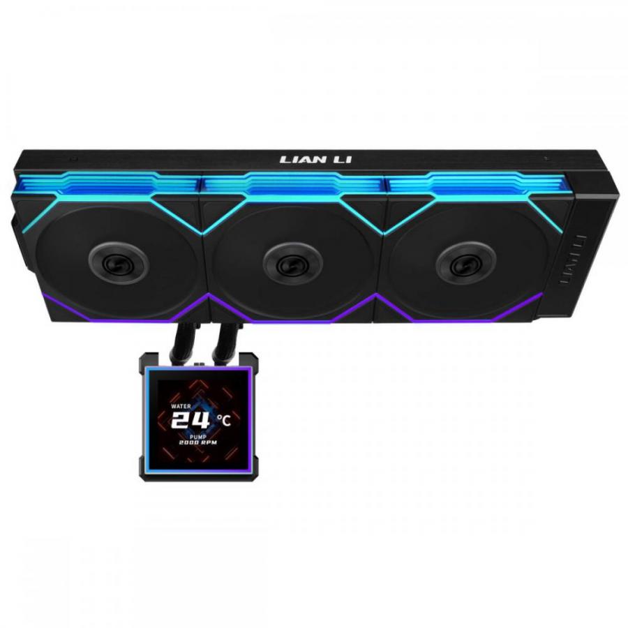 Lian Li HydroShift II LCD-S 360 RGB TL FLEX fan White - AIO CPU Liquid Cooler with TL RGB Fans