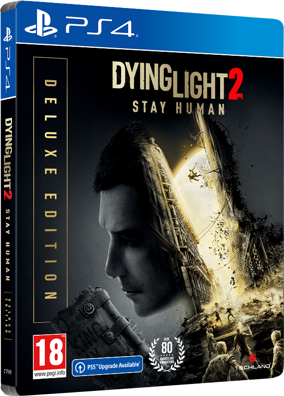 Dying Light 2: Stay Human - Deluxe Edition   + Preorder Bonus  PS4 NEW + JBL Quantum 100, Over-Ear Wired Gaming Headset (White)