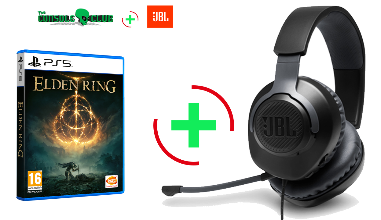 Elden Ring Launch Edition PS5 NEW + JBL Quantum 100, Over-Ear Wired Gaming Headset (Black)