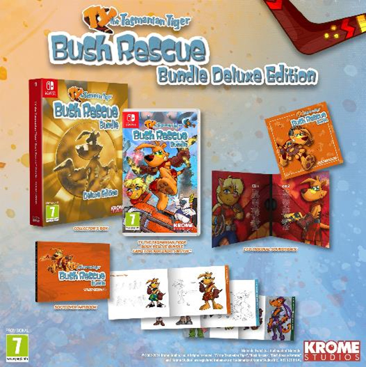 Ty The Tasmanian Tiger  HD Bush Rescue  Bundle   Deluxe Edition  Nintendo Switch NEW 