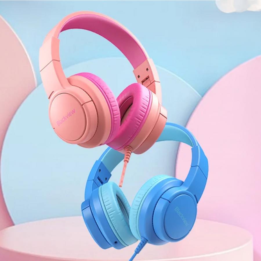 BLACKVIEW KID WIRED FOLDABLE FITBUDS K1 CORAL PINK