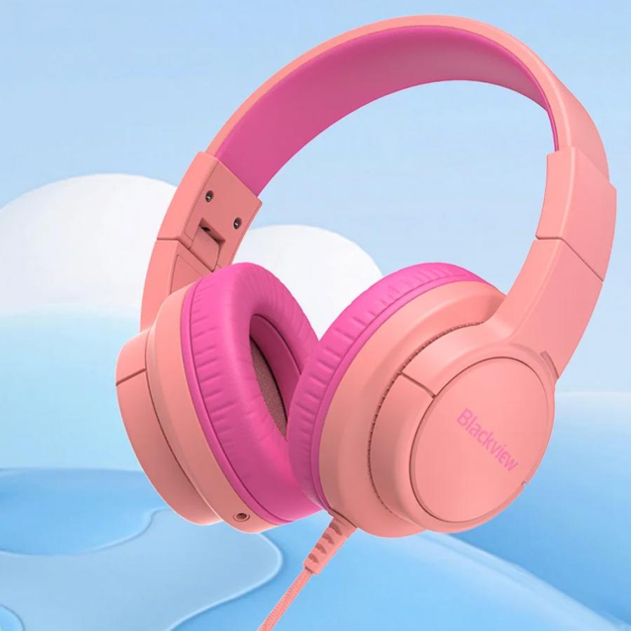 BLACKVIEW KID WIRED FOLDABLE FITBUDS K1 CORAL PINK
