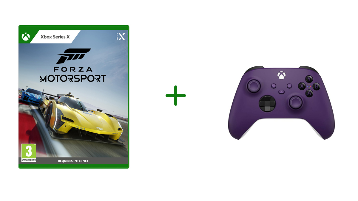 Forza Motorsport Xbox Series X NEW + Microsoft Xbox Series X/S ( XBOX ONE Compatible) Controller Astral Purple
