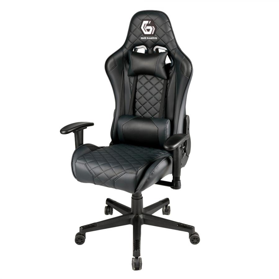 GEMBIRD GAMING PVC LEATHER CHAIR WITH PILLOWS BLACK
