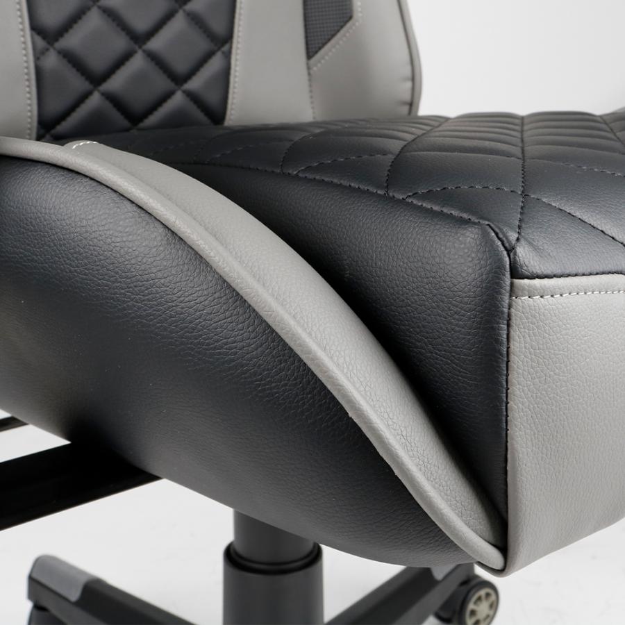 GEMBIRD GAMING PVC LEATHER CHAIR WITH PILLOWS BLACK GREY
