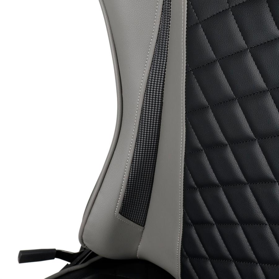 GEMBIRD GAMING PVC LEATHER CHAIR WITH PILLOWS BLACK GREY