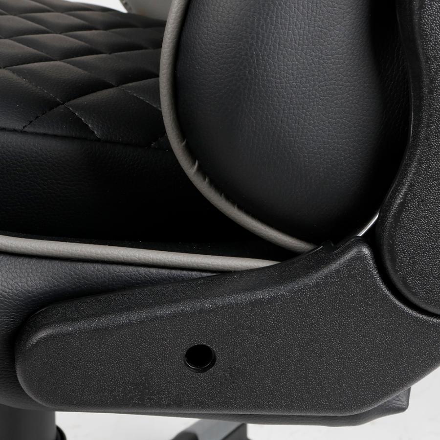 GEMBIRD GAMING PVC LEATHER CHAIR WITH PILLOWS BLACK GREY
