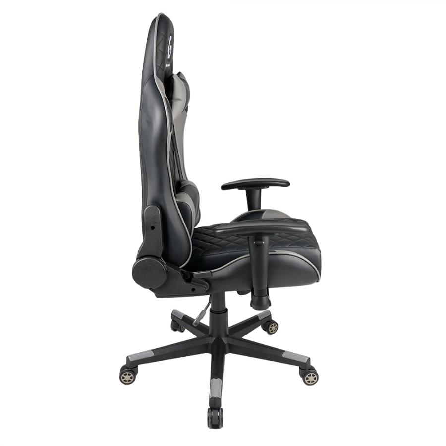 GEMBIRD GAMING PVC LEATHER CHAIR WITH PILLOWS BLACK GREY
