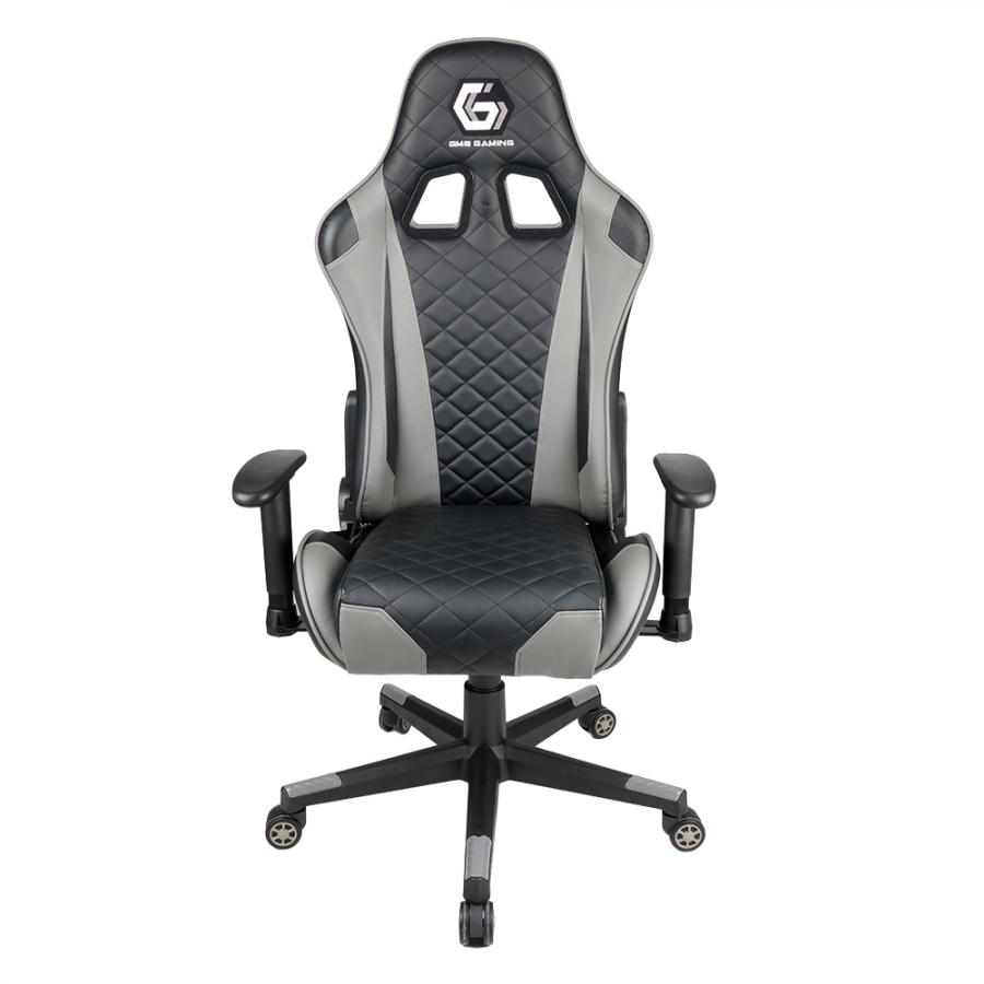 GEMBIRD GAMING PVC LEATHER CHAIR WITH PILLOWS BLACK GREY
