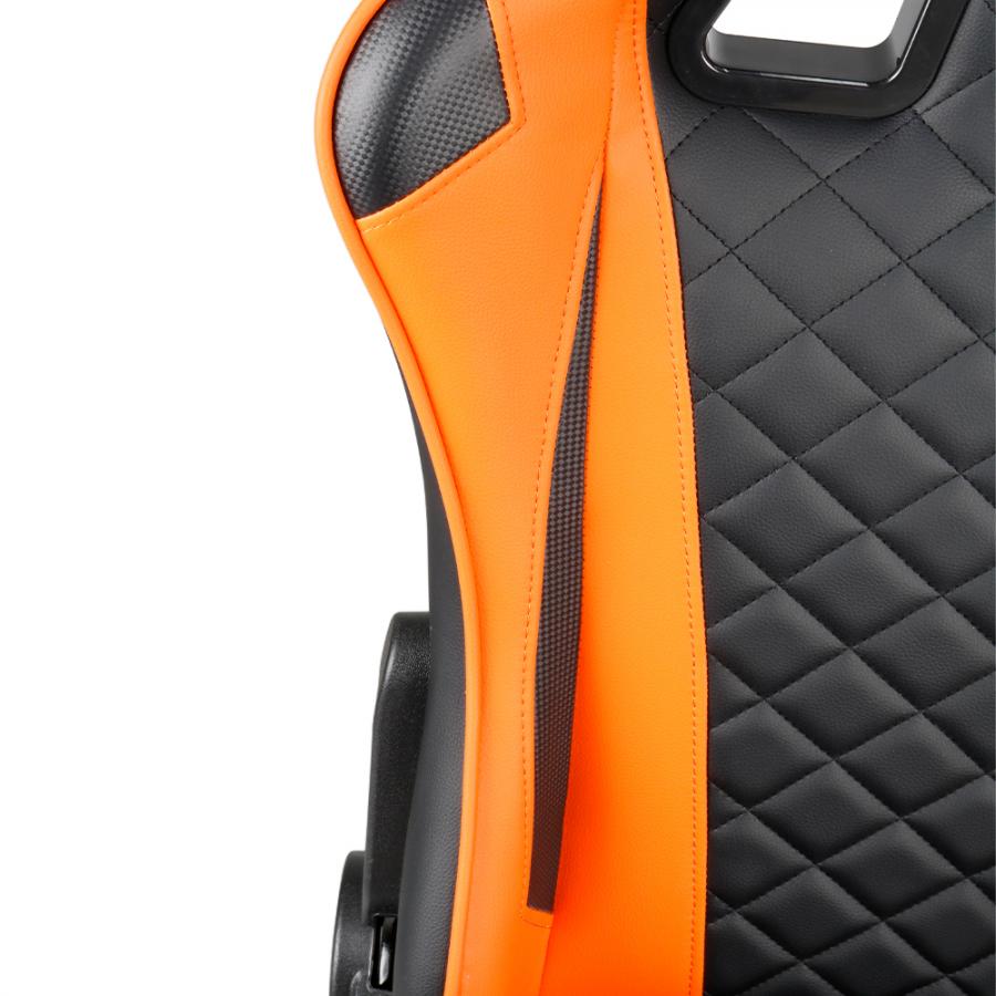 GEMBIRD GAMING PVC LEATHER CHAIR WITH PILLOWS BLACK ORANGE