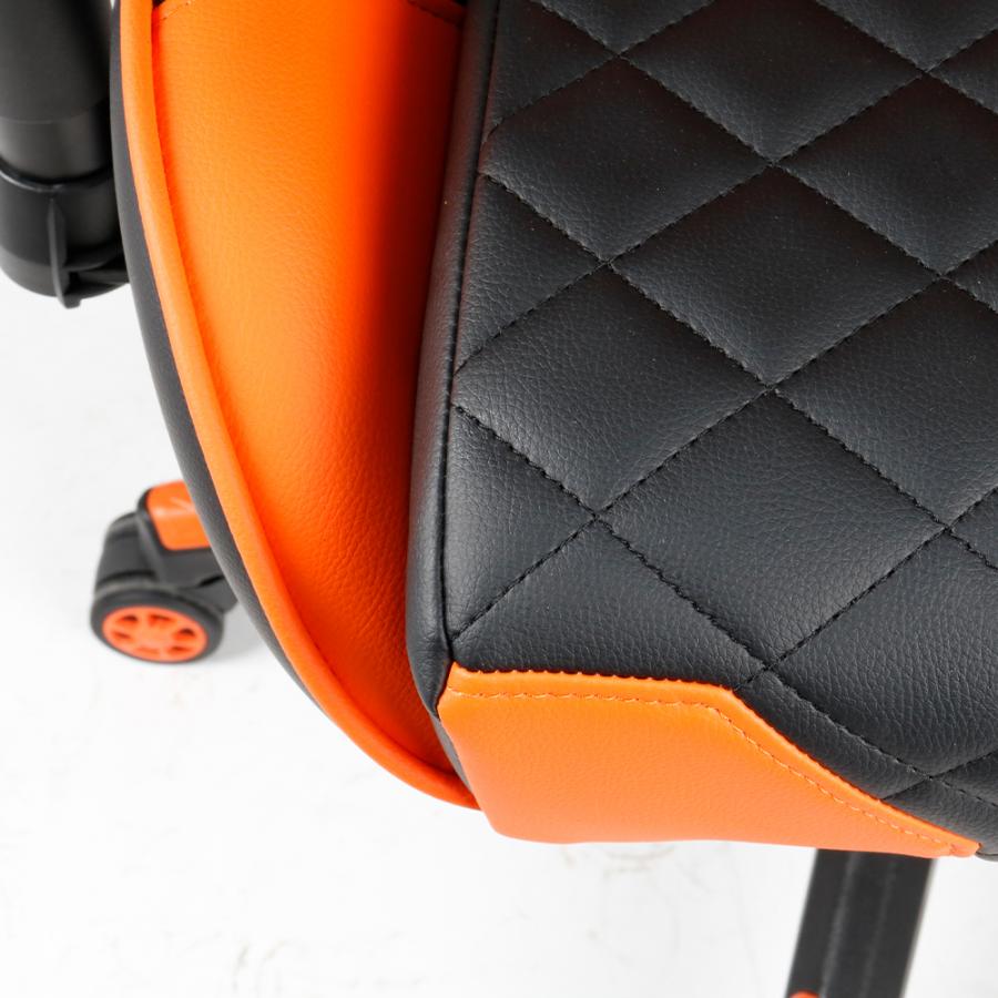 GEMBIRD GAMING PVC LEATHER CHAIR WITH PILLOWS BLACK ORANGE