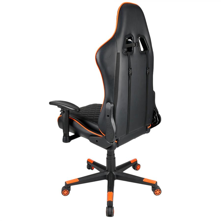 GEMBIRD GAMING PVC LEATHER CHAIR WITH PILLOWS BLACK ORANGE