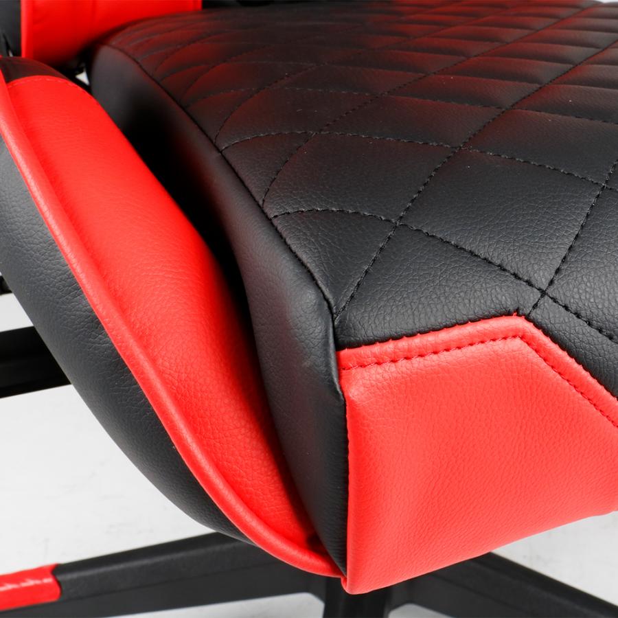 GEMBIRD GAMING PVC LEATHER CHAIR WITH PILLOWS BLACK RED