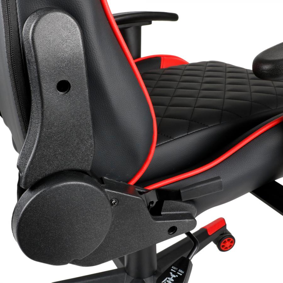 GEMBIRD GAMING PVC LEATHER CHAIR WITH PILLOWS BLACK RED