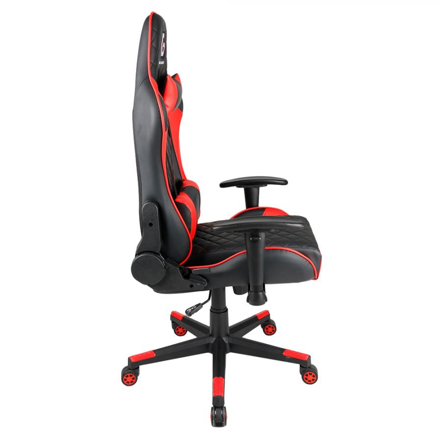 GEMBIRD GAMING PVC LEATHER CHAIR WITH PILLOWS BLACK RED