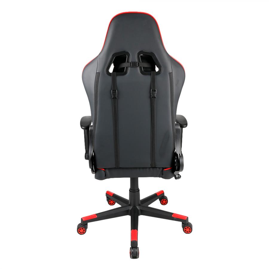 GEMBIRD GAMING PVC LEATHER CHAIR WITH PILLOWS BLACK RED