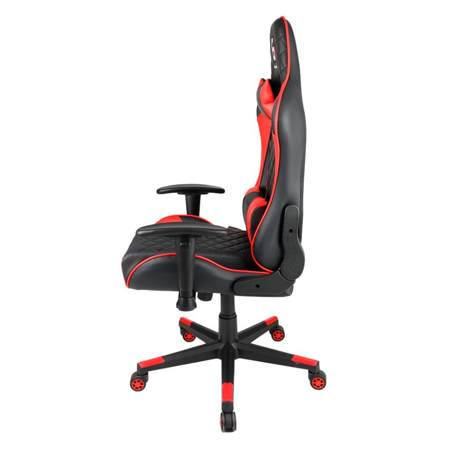 GEMBIRD GAMING PVC LEATHER CHAIR WITH PILLOWS BLACK RED
