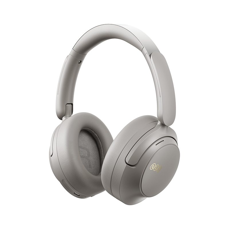 QCY H3S Headset Grey - Type-C & Bluetooth 6.0 ANC iOS/Android Call Noise Cancelling Headphones 102h