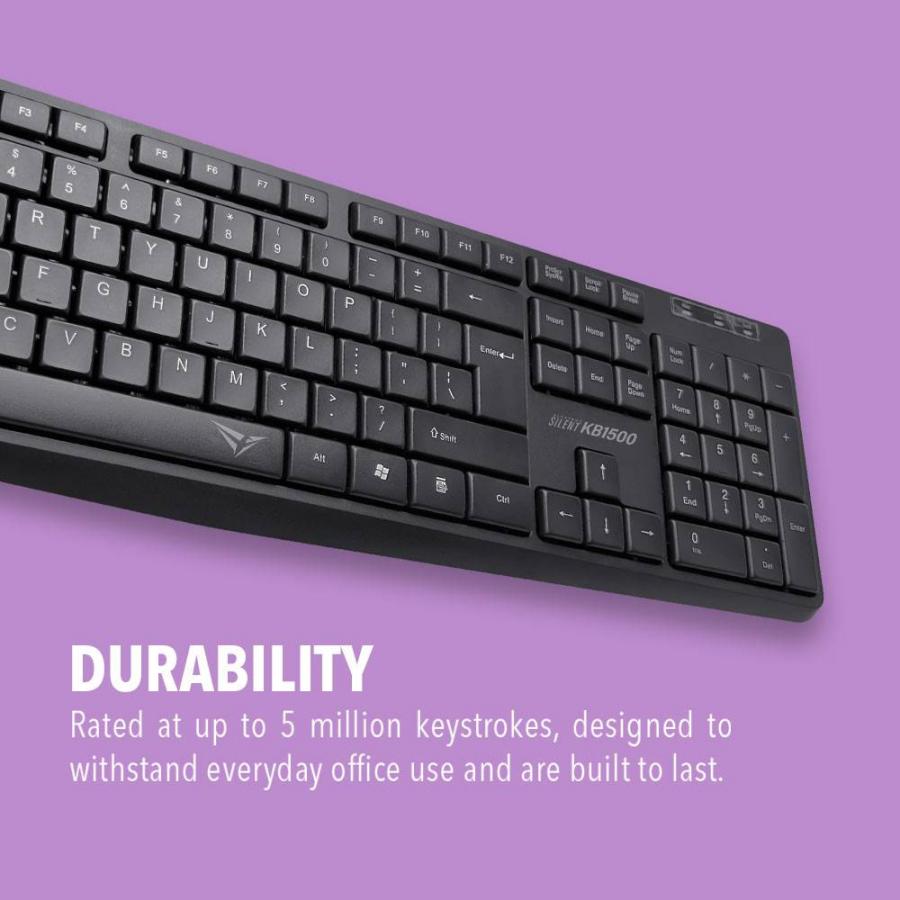 ALCATROZ SILENT USB WIRED KEYBOARD KB1500 BLACK