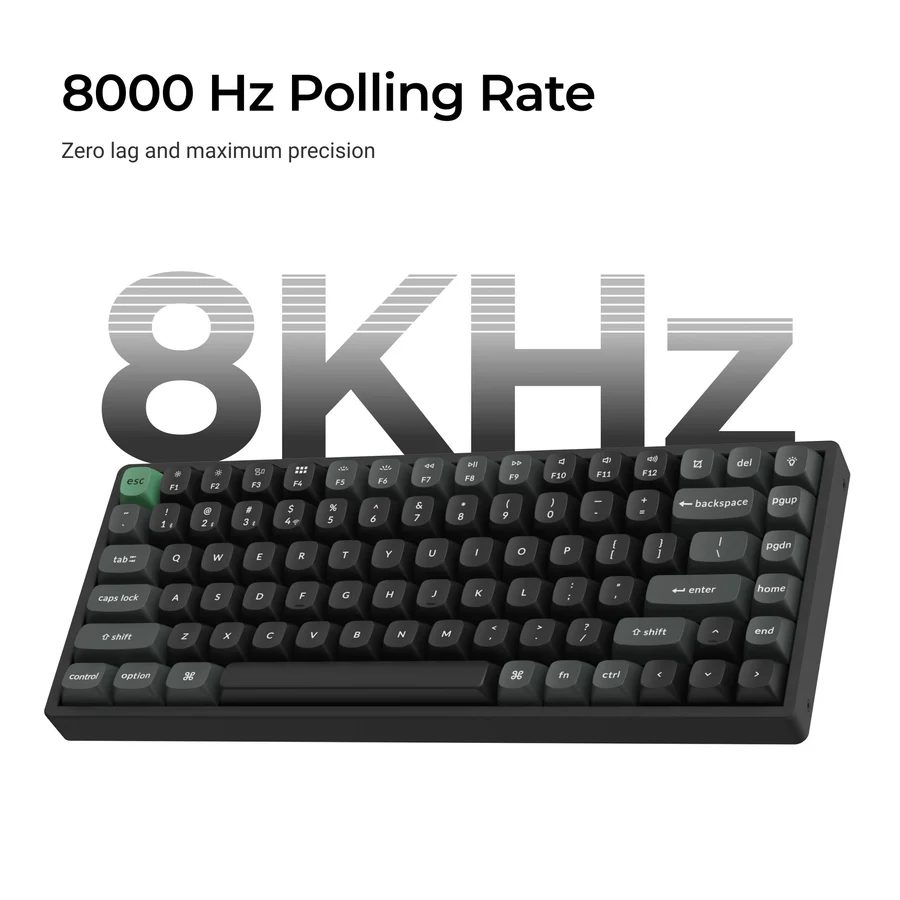Keychron K2 Ultra (K2U-J3) ZMK Wireless 8K Mechanical Keyboard Brown Switch (Hot-Swap) 75% Us Layout