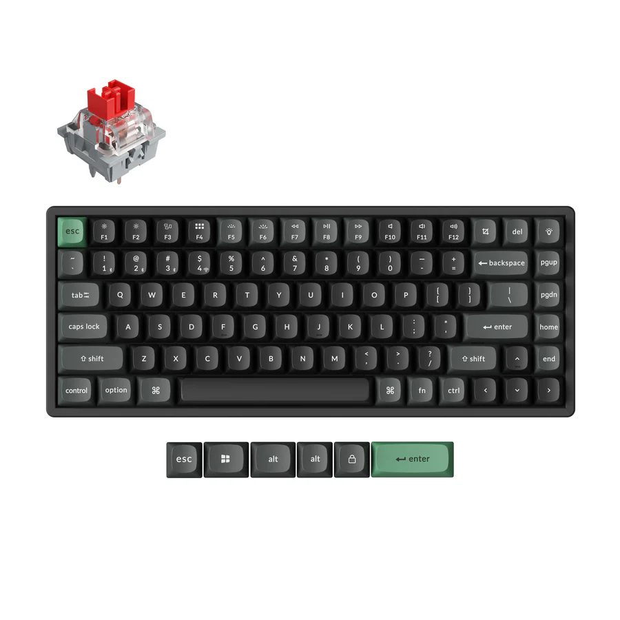 Keychron K2 Ultra (K2U-J1) ZMK Wireless 8K Mechanical Keyboard Red Switch (Hot-Swap) 75% Us Layout