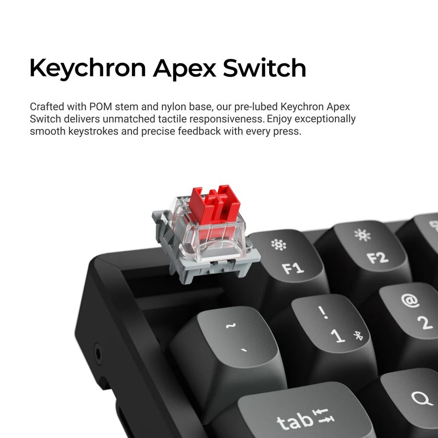Keychron K8 Ultra (K8U-J1) ZMK Wireless 8K Mechanical Keyboard Red Switch (Hot-Swap) 80% Us Layout