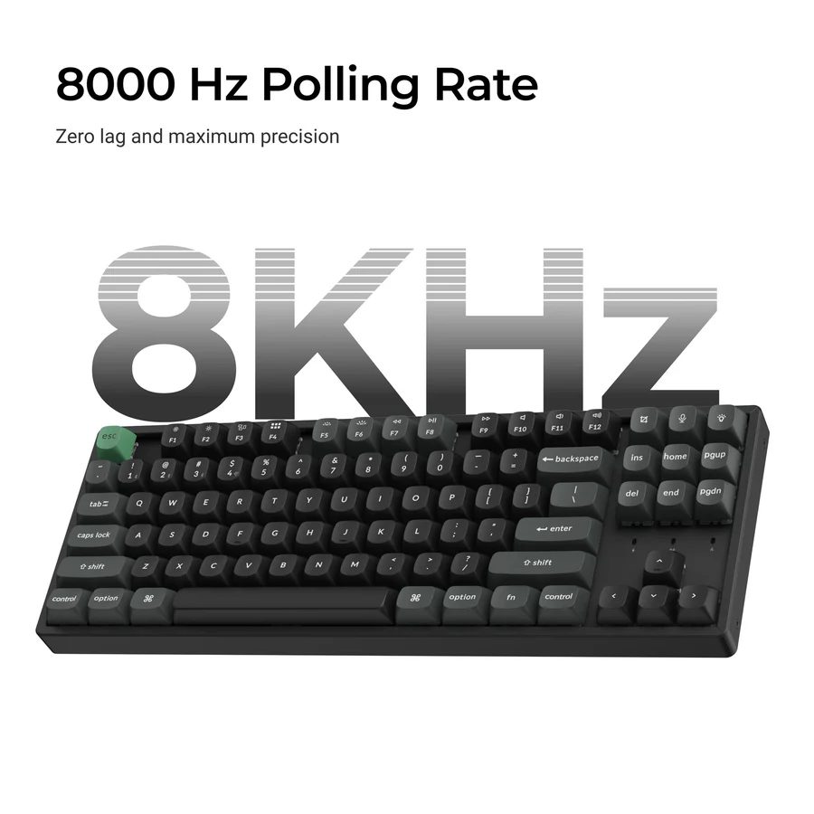 Keychron K8 Ultra (K8U-J1) ZMK Wireless 8K Mechanical Keyboard Red Switch (Hot-Swap) 80% Us Layout