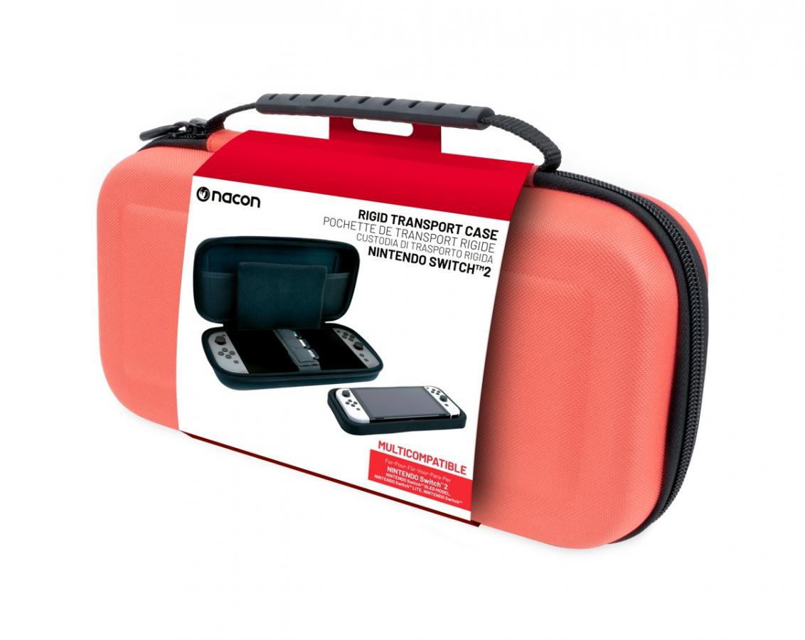Nacon Travel Pouch For Nintendo Switch 2 Pastel Red