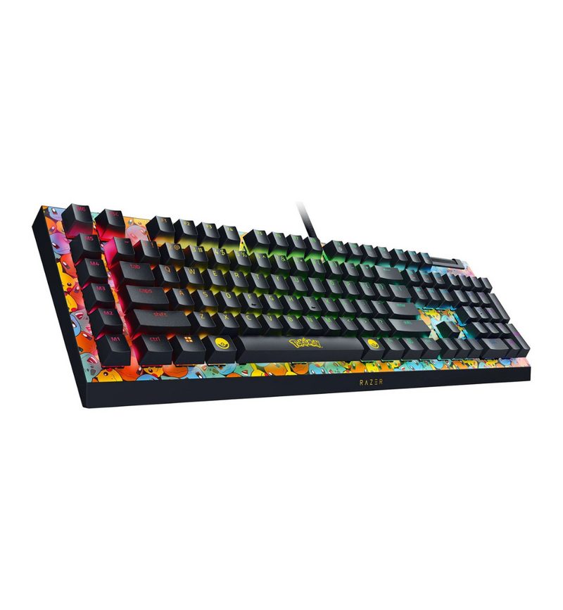 Razer BLACKWIDOW V4 X Pokemon Kanto Starters Ed. - RGB Gaming Mechanical Keyboard - Green Switch