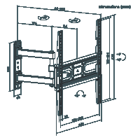 SBOX TV STAND 32'-55' / 81-140CM VESA 400x400 MAX