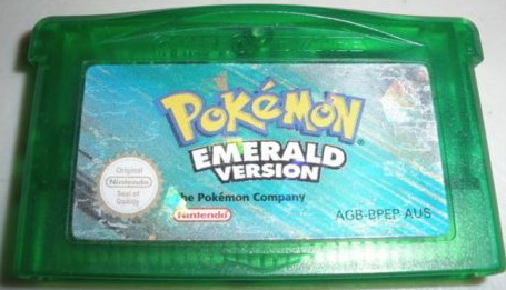 Pokemon Emerald Version GameBoy Advance UNBOXED (Worn Sticker)