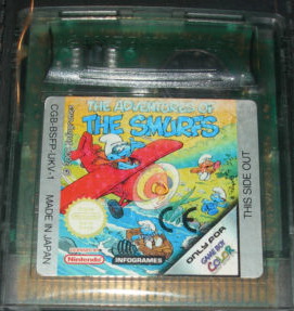 The Adventures Of Smurfs Gameboy Color UNBOXED (Worn Sticker) (GER)