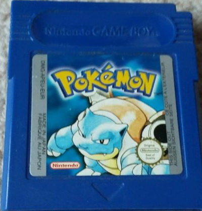 Pokemon Blue Version GameBoy UNBOXED (Worn Sticker)