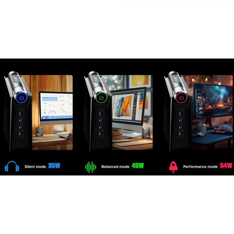 ACEMAGIC MINI PC RYZEN 9 (16GB+512GB) WIN11 PRO RGB BLACK