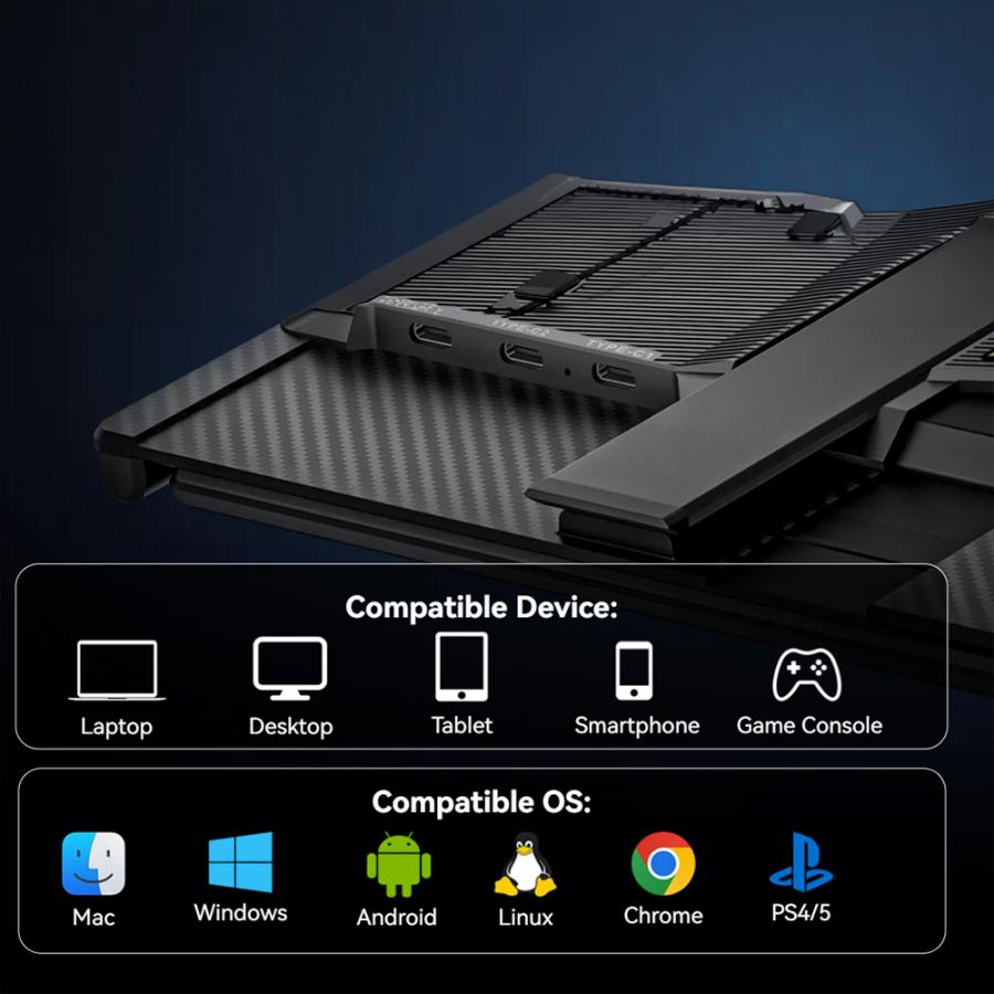 BLACKVIEW 14' SINGLE LAPTOP SCREEN EXTENDER LCD 60Hz 1080P BLACK