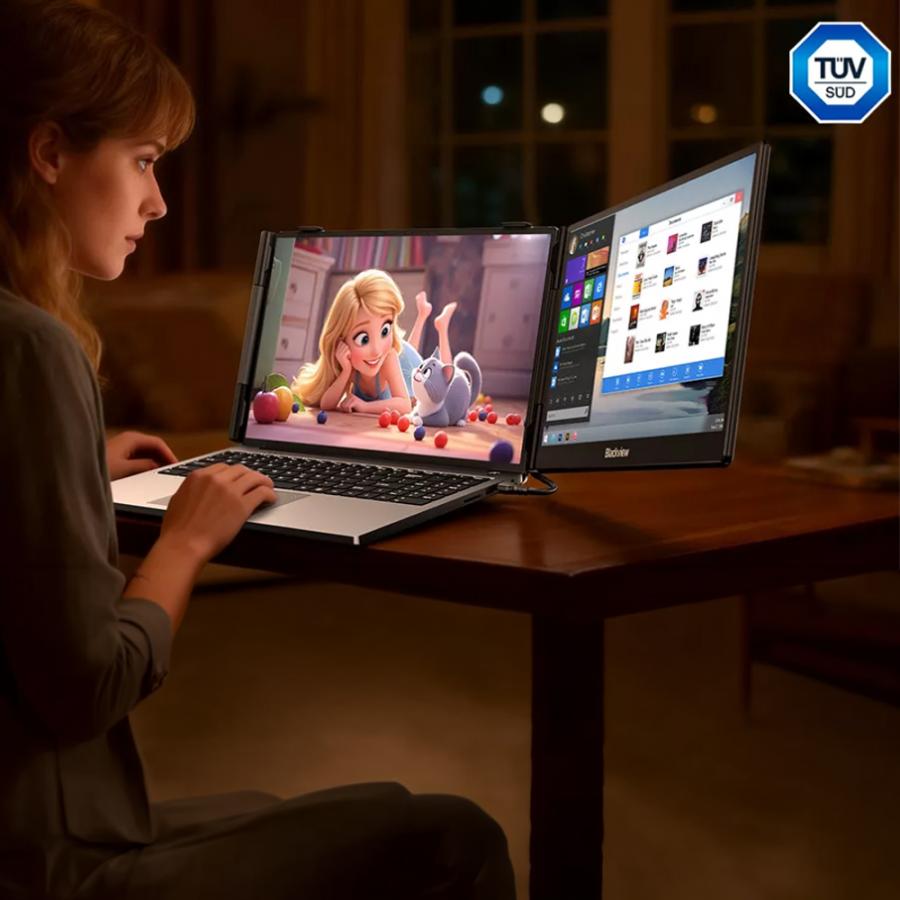 BLACKVIEW 14' SINGLE LAPTOP SCREEN EXTENDER LCD 60Hz 1080P BLACK