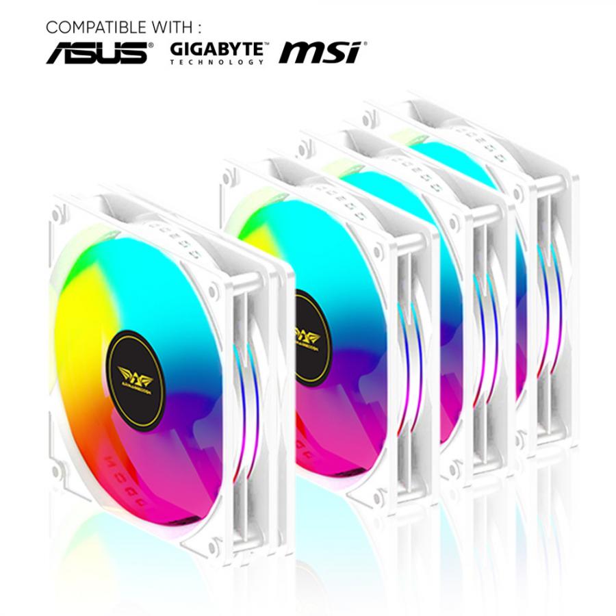 ARMAGGEDDON DURABLE SILENT FAN ARGB KIT 6000 PRO WHITE