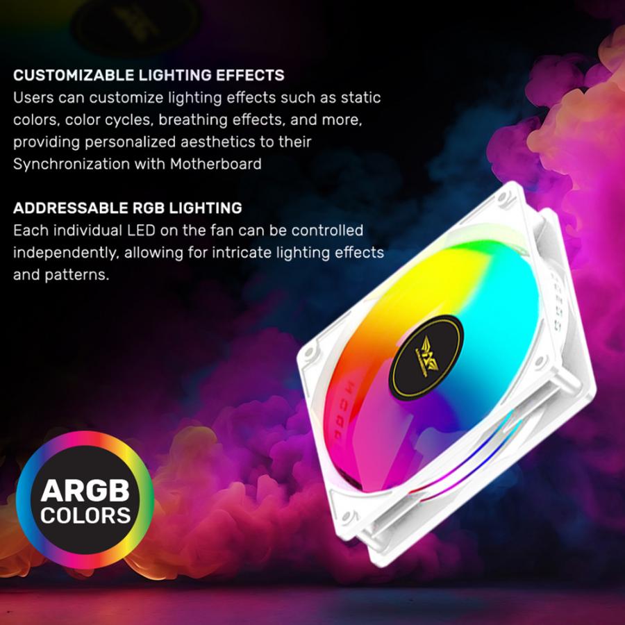 ARMAGGEDDON DURABLE SILENT FAN ARGB KIT 6000 PRO WHITE