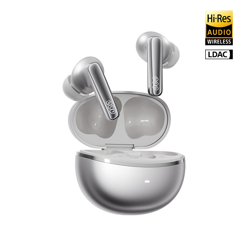 QCY Melobuds N70 ANC Grey - 55db ANC TWS Flagship Hi-Res Earbuds LDAC BT 6.0 IPX5 Wireless charge