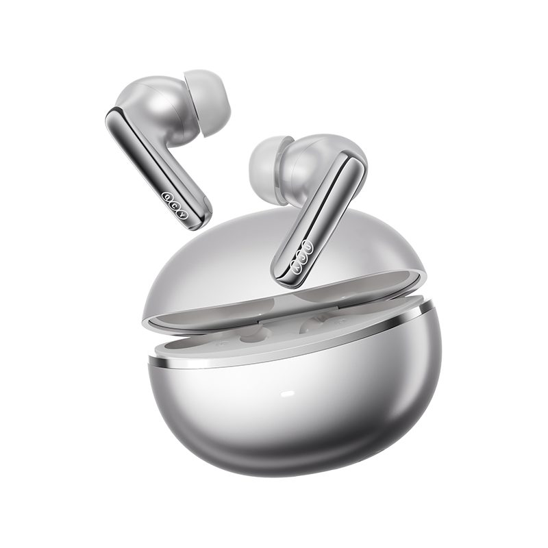 QCY Melobuds N70 ANC Grey - 55db ANC TWS Flagship Hi-Res Earbuds LDAC BT 6.0 IPX5 Wireless charge