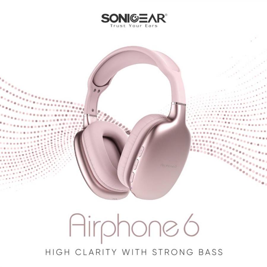 SONICGEAR BT5.4 HEADPHONES 2024 AIRPHONE 6 CHAMPAGNE