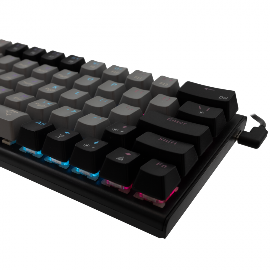 WHITE SHARK MECHANICAL KEYBOARD US BLUE SWITCH WAKIZASHI GREY/BLACK