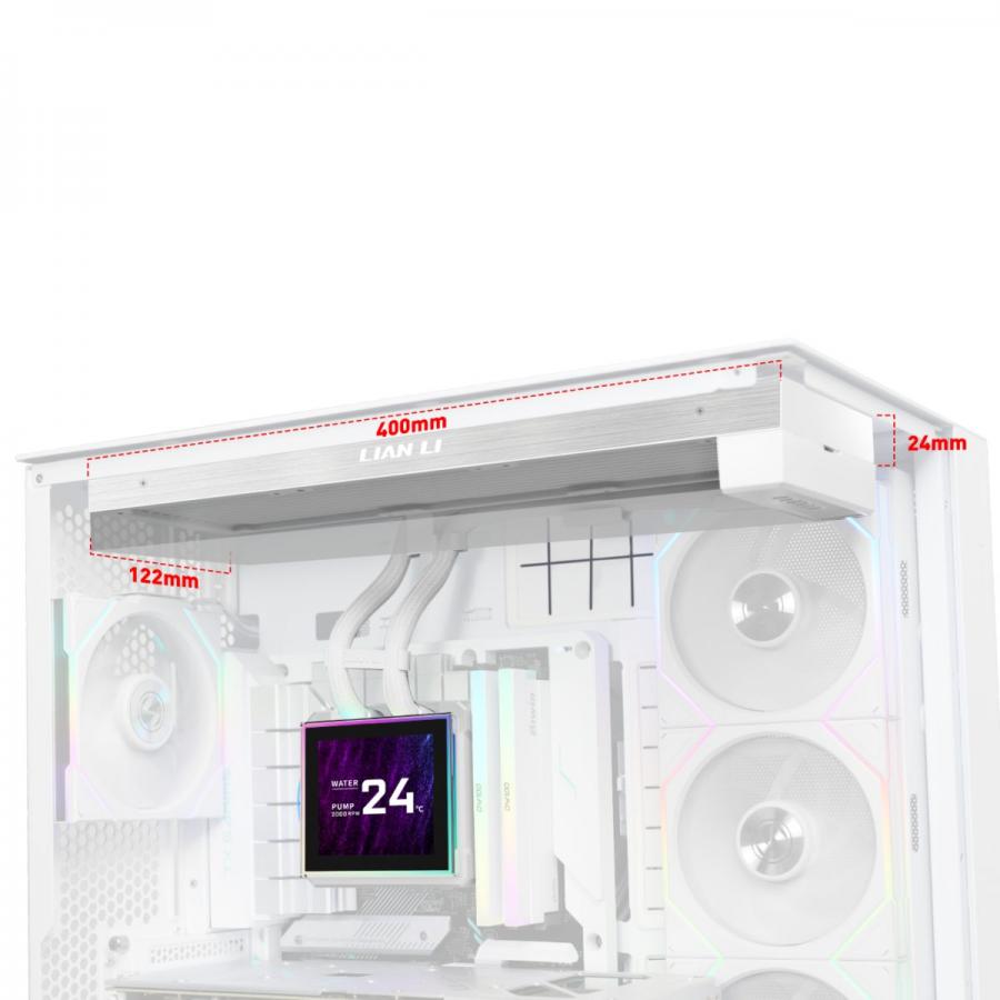 Lian Li Hydroshift II LCD-S 360N White - Fanless AIO CPU Cooler - 3.4
