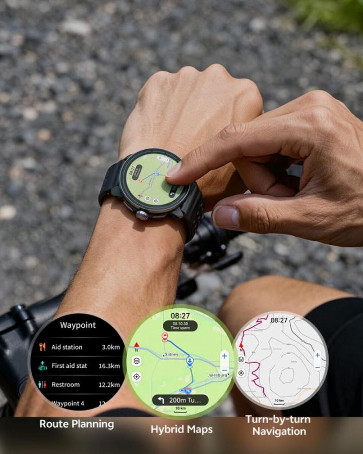QCY Track S10 Watch Black 1,43 AMOLED HD Dual Band 6 Sat GPS, Gyroscope Geomagnetometer